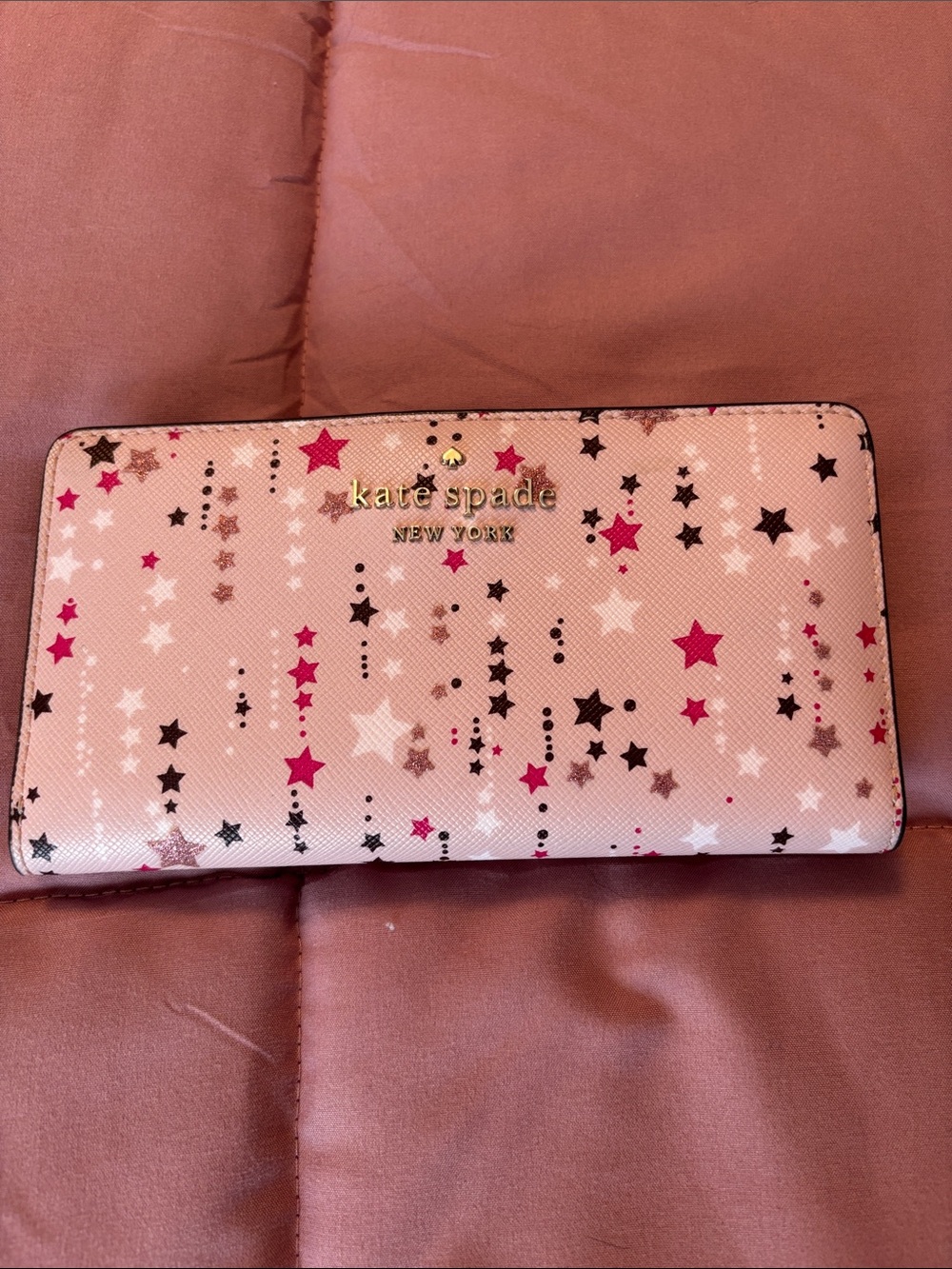 Kate Spade Staci Twinkle Stars slim bi-fold wallet